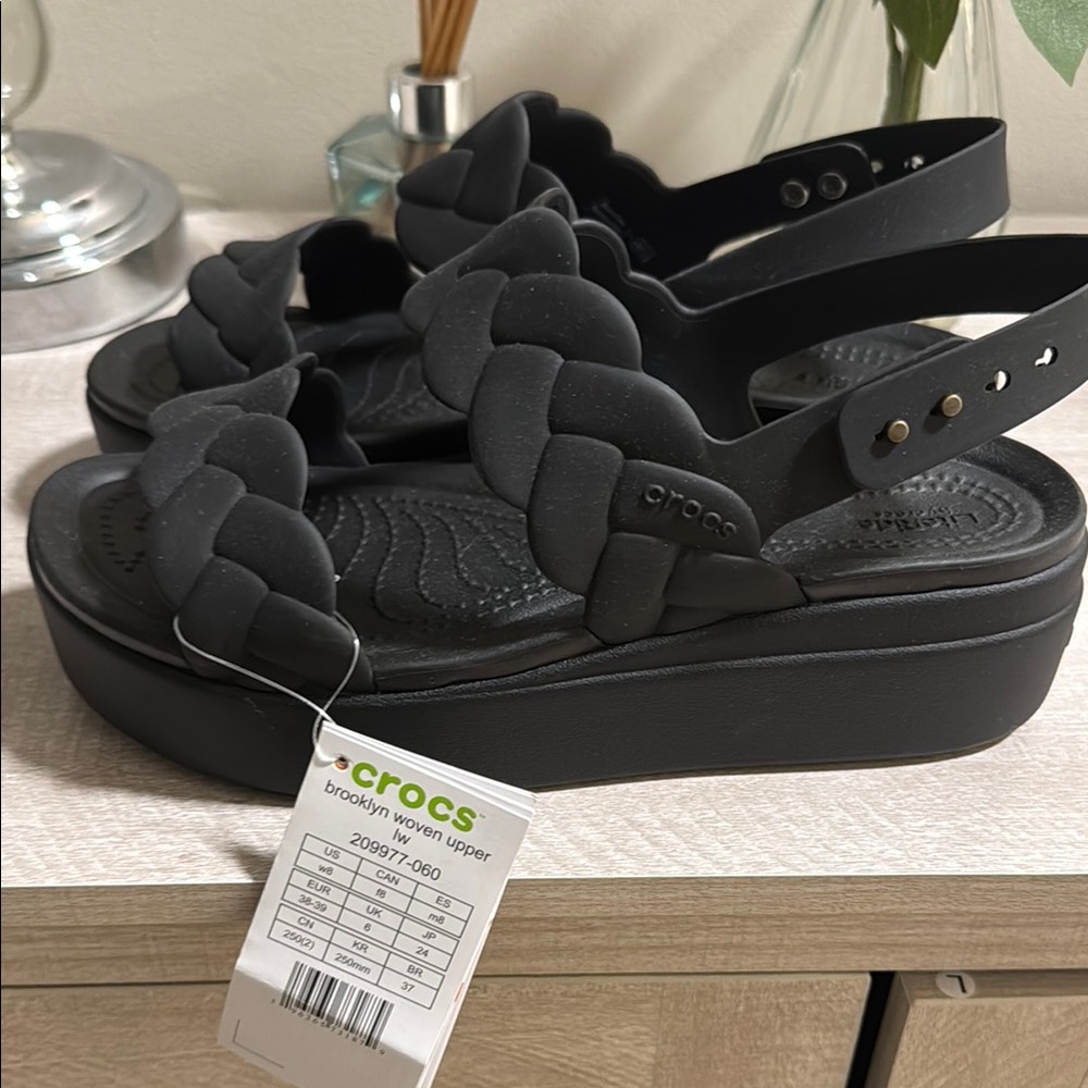 CROCS Women's Black Platform Sandals